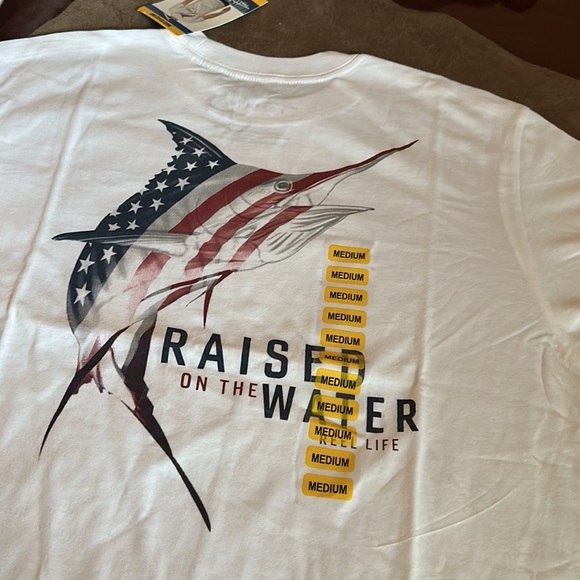 Reel Life *NWT* Men's Neptune Ocean Washed T-Shirt, Brilliant White - Picture 5 of 5